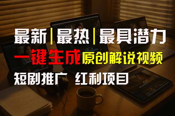 短剧推广新思路，AI一键生成原创解说视频，10分钟产出100条，30天赚了5.5w-yicbd