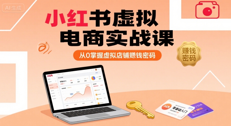 小红书虚拟电商实战课，从0掌握虚拟店铺賺钱密码(更新)-yicbd
