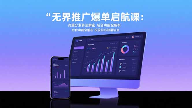 无界推广爆单启航课：流量分发算法解密 后台功能全解析 投放前必知避坑点-yicbd