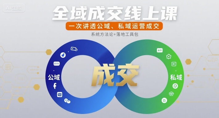 全域成交线上课，一次讲透公域、私域运营成交-yicbd