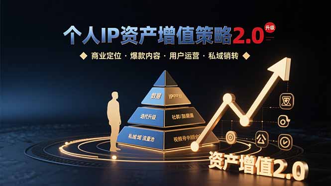 个人IP资产增值策略2.0 拆解商业定位/爆款内容/用户运营/私域销转四大模块-yicbd