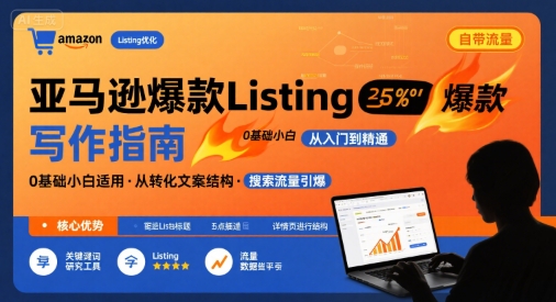 亚马逊爆款Listing写作方法，亚马逊0基础小白也能写爆款自带流量的Listing-yicbd