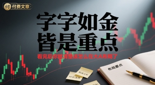 付费文章：字字如金 皆是重点， 看完后 你就清楚该怎么在大A布局了-yicbd