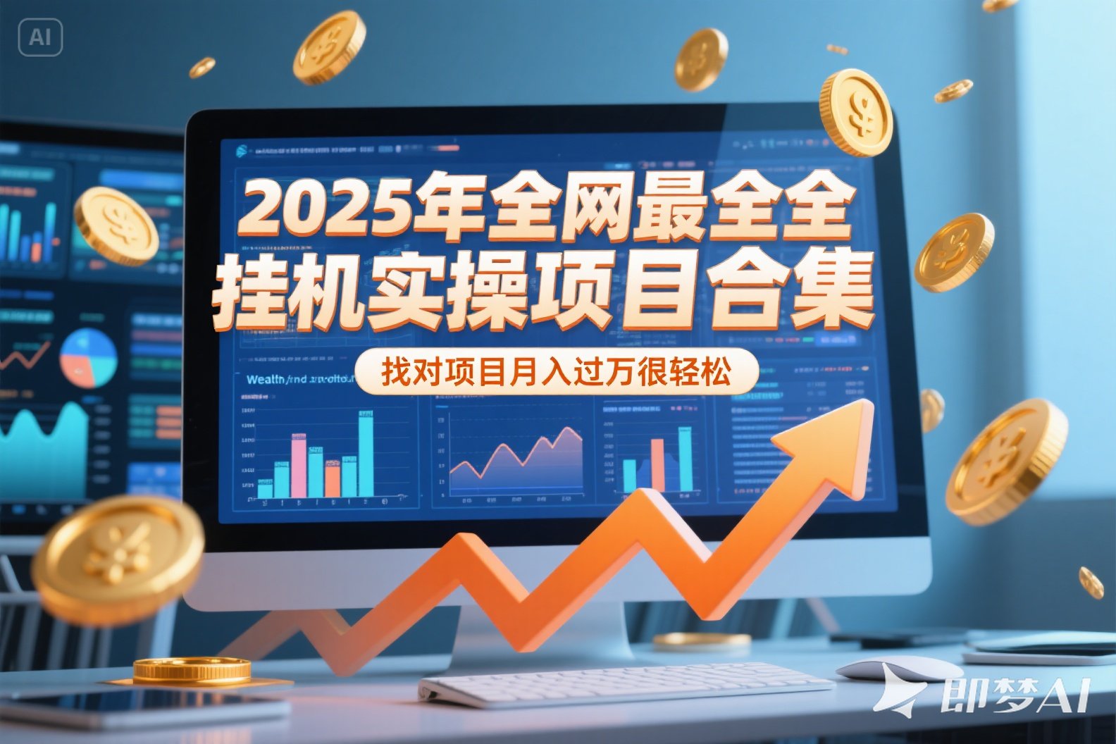 2025年挂机实操项目实操演练，挂机类型，AI直播类型，轻资产创业类型…-yicbd