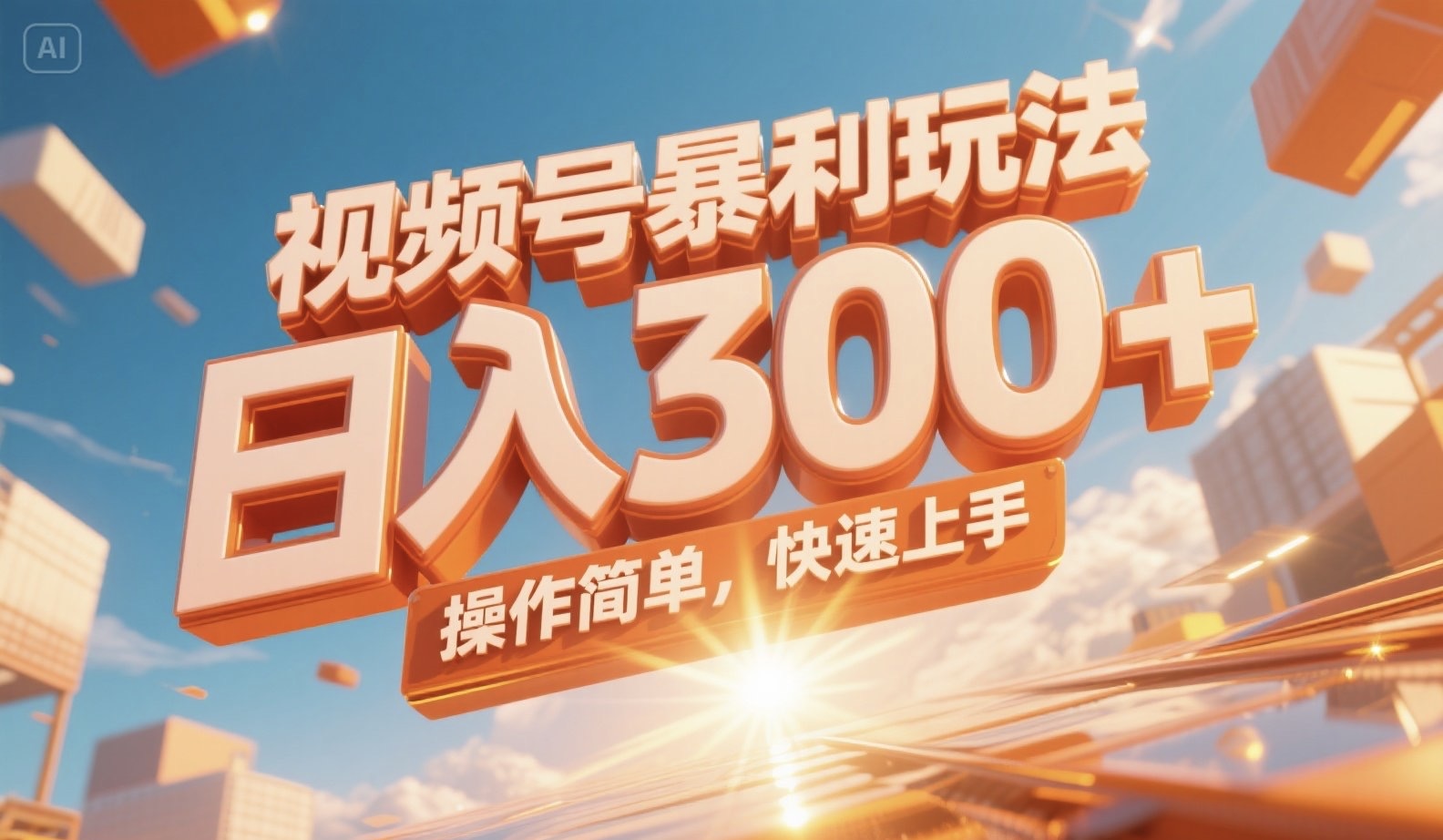 视频号暴利玩法，日入300+，操作简单，快速上手。-yicbd