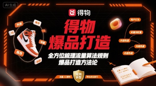 得物爆品打造，全方位梳理得物流量算法规则爆品打造规则-yicbd