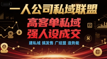 一人公司私域联盟，高客单私域，强人设成交，建私域 搞发售 广结盟 造势能-yicbd