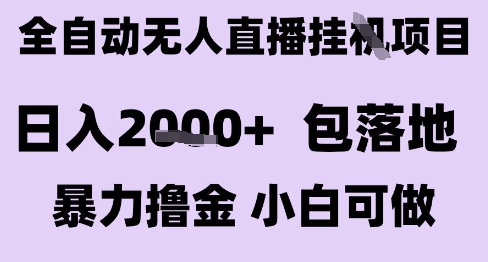 最新全自动抖音无人直播挂G项目，日入2k+ 包落地暴力撸金，小白可做【揭秘】-yicbd
