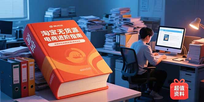 淘宝无货源电商进阶指南，包含新人课、进阶课，配套资料，蓝海选品等-yicbd