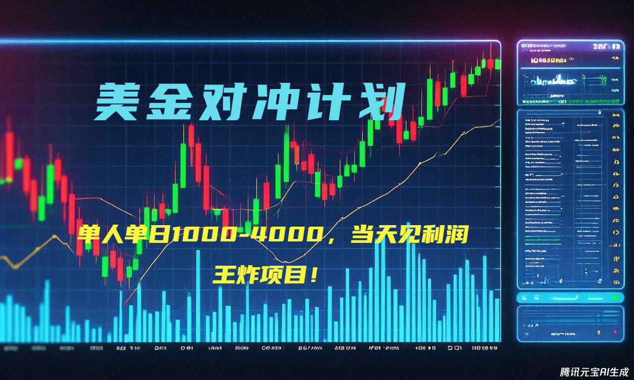2025年最暴力项目“美金先登计划”最新最强对冲战法，每日实际收益1K-4K-yicbd
