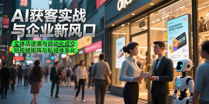 AI获客实战与企业新风口，实体店逆袭与自动化成交 短视频矩阵与私域体系化-yicbd