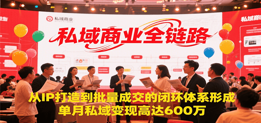 私域商业全链路，从IP打造到批量成交的闭环体系形成，单月私域变现600万-yicbd