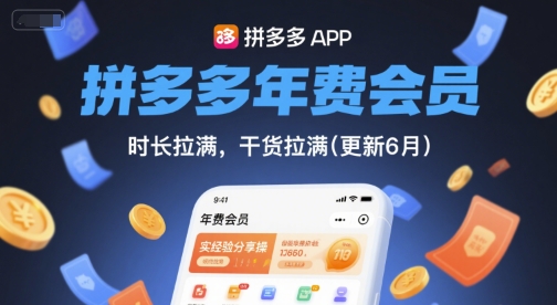 拼多多年费会员，实经验分享操，时长拉满，干货拉满(更新7月)-yicbd