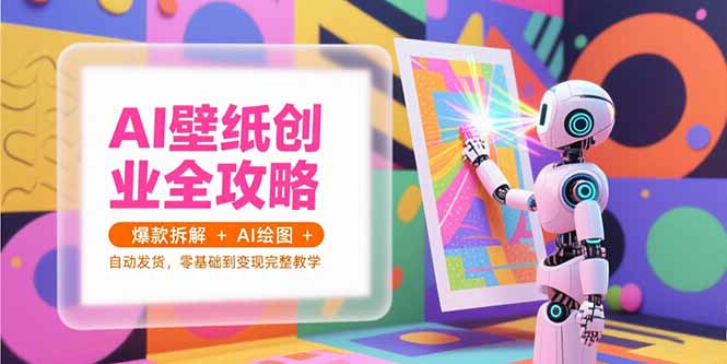 AI壁纸创业全攻略，爆款拆解+AI绘图+自动发货，零基础到变现完整教学-yicbd