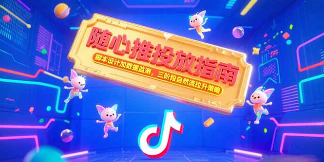随心推投放指南，脚本设计加数据监测，三阶段自然流拉升策略-yicbd