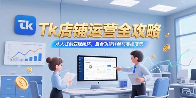 Tk店铺运营全攻略，从入驻到变现闭环，后台功能详解与实操演示-yicbd