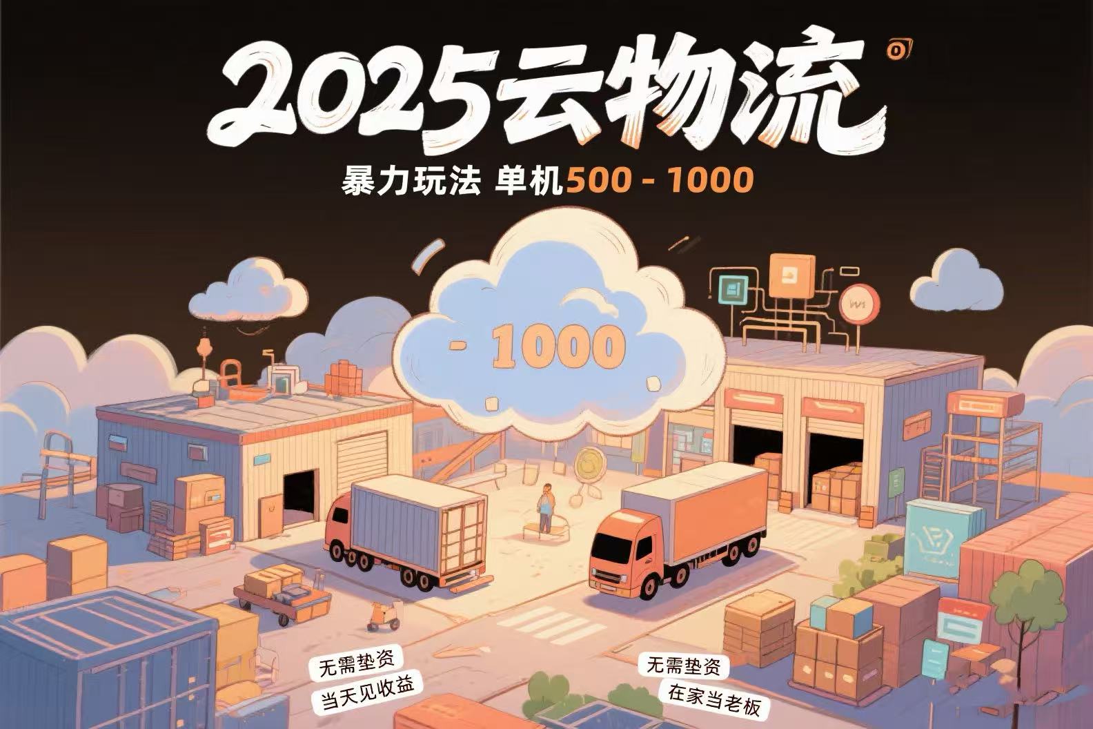 云物流赚差价，项目纯利润500~1000，无需垫资，当天到账。不需要有车，…-yicbd