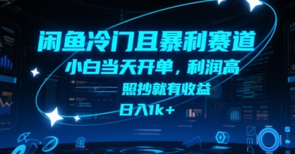 闲鱼冷门且暴利赛道，小白当天开单，利润高，照抄就有收益，日入1k+【揭秘】-yicbd
