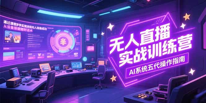 无人直播实操训练营，从设备搭建到话术，AI系统五代操作指南(7月更新-yicbd