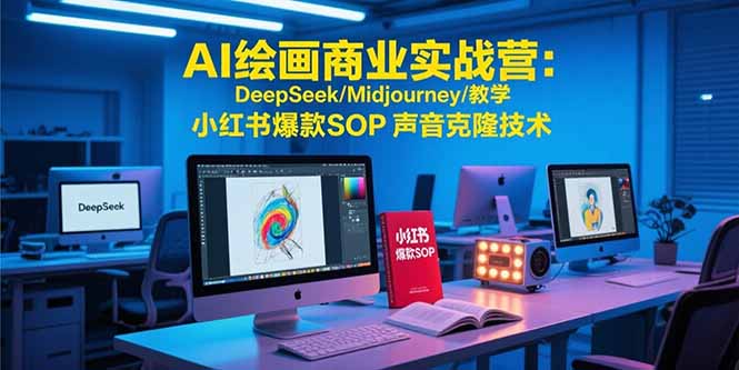 AI绘画商业实战营：DeepSeek/Midjourney/教学 小红书爆款SOP 声音克隆技术-yicbd