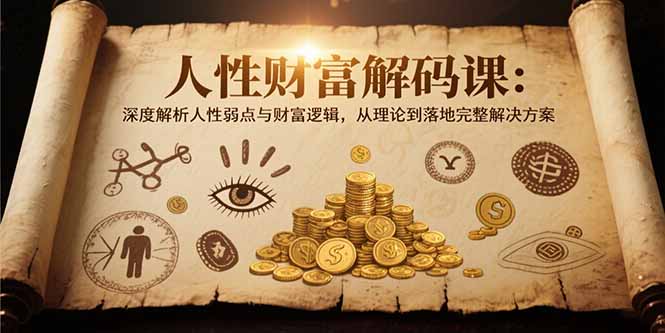 人性财富解码课6.0：深度解析人性弱点与财富逻辑，理论到落地完整解决方案-yicbd