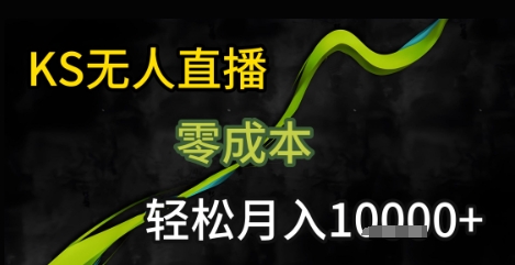 KS无人直播25年最新玩法，只需一部手机，轻松月入1W+【揭秘】-yicbd