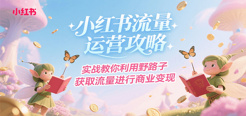 小红书流量运营攻略，实战教你利用野路子获取流量进行商业变现-yicbd