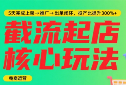 淘宝截流快速起店玩法，掌握暴力快速起店的流程-yicbd