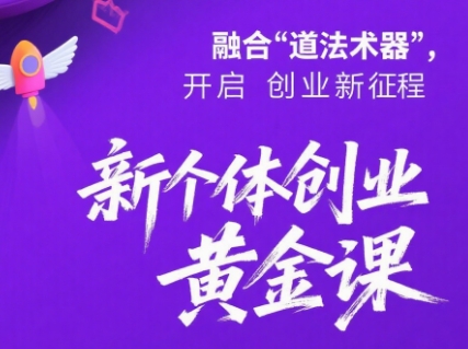 新个体创业黄金课：道法术器四维抢占2025红利-yicbd