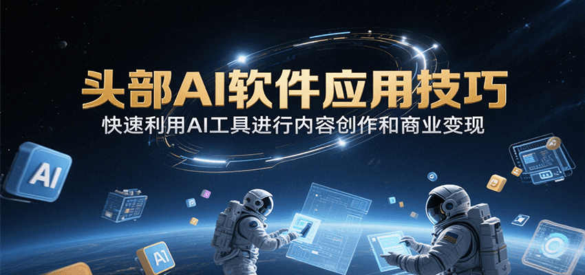 头部AI软件应用技巧，快速利用AI工具进行内容创作和商业变现-yicbd