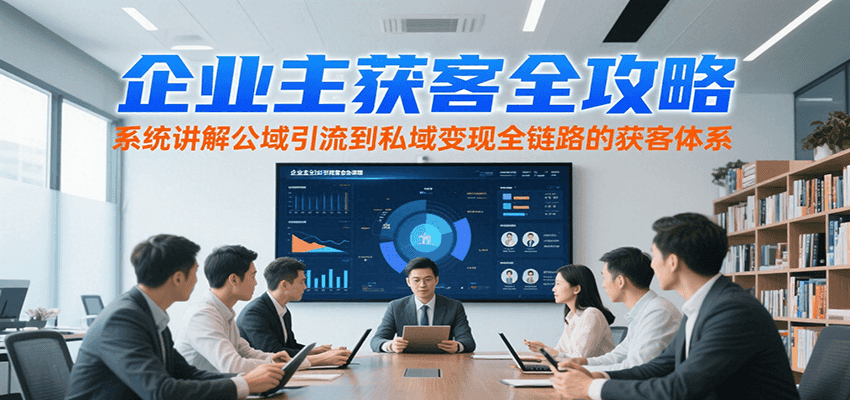 企业主获客全攻略，系统讲解公域引流到私域变现全链路的获客体系-yicbd