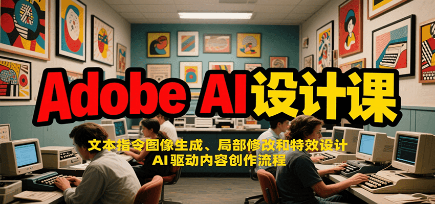 Adobe AI设计课：文本指令图像生成、局部修改和特效设计，AI驱动内容创作流程-yicbd