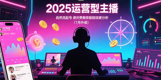 2025运营型主播：自然流起号，微付费投放技巧，罗盘数据深度解析(7月更新-yicbd