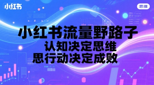 小红书流量野路子，认知决定思维，思维决定行动，行动决定成败-yicbd