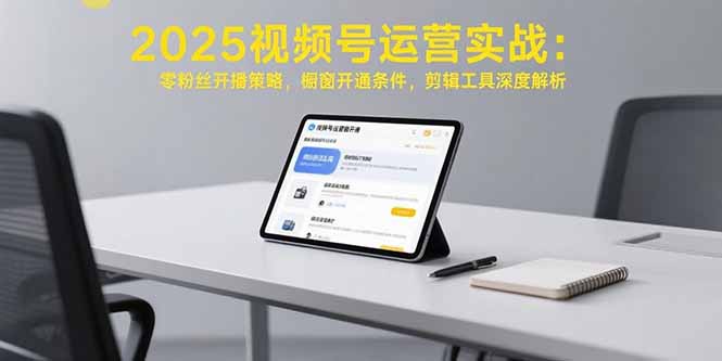 2025视频号运营实战：零粉丝开播策略，橱窗开通条件，剪辑工具深度解析-yicbd
