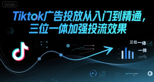 Tiktok广告投放从入门到精通，三位一体加强投流效果-yicbd