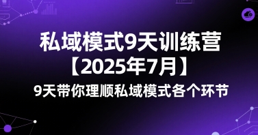 私域模式9天训练营【2025年7月】​9天带你理顺私域模式各个环节-yicbd