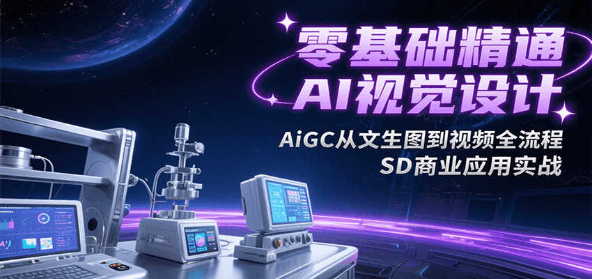 零基础精通AI视觉设计，AiGC从文生图到视频全流程，SD商业应用实战-yicbd