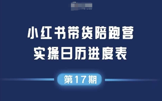 小红书第17期带货陪跑营，不囤货，无不直播，无不投流，通过选品+笔记内容+测品+笔记铺量+矩阵运营打爆款-yicbd