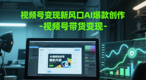 视频号变现新风口AI爆款创作-视频号带货变现-yicbd