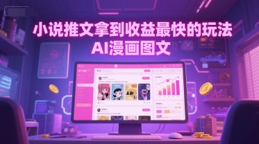 小说推文拿到收益最快的玩法，AI漫画图文-yicbd