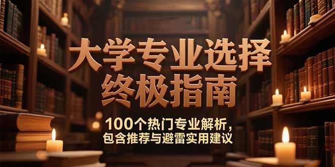 付费文：大学专业选择终极指南,100个热门专业解析,包含推荐与避雷实用建议-yicbd