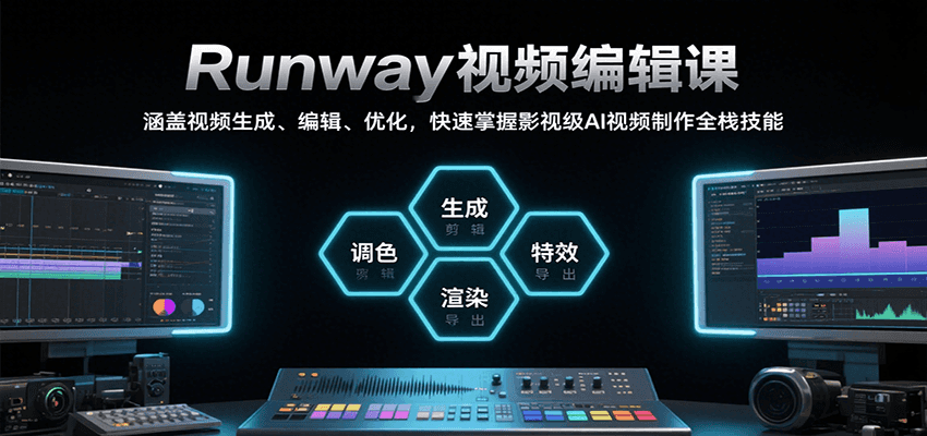 Runway视频编辑课，涵盖视频生成、编辑、优化，快速掌握影视级AI视频制作全栈技能-yicbd