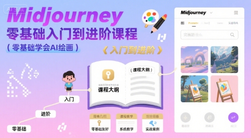 midjourney零基础入门到进阶课程，零基础学会AI绘画-yicbd