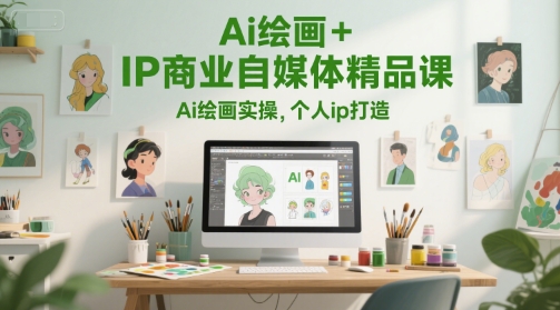Ai绘画+IP商业自媒体精品课，Ai绘画实操，个人ip打造-yicbd