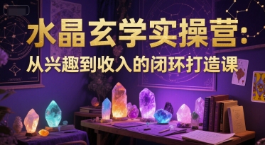 水晶玄学实操营：从兴趣到收入的闭环打造课-yicbd