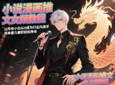 小说漫画推文女频教程，让所有小白从0成为行业内高手，简单暴力兼职轻松挣米-yicbd