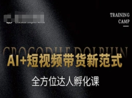 AI+短视频带货新范式，全方位达人孵化课-yicbd