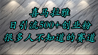 喜马拉雅，小而精的流量赛道，日进500+精准创业粉-yicbd