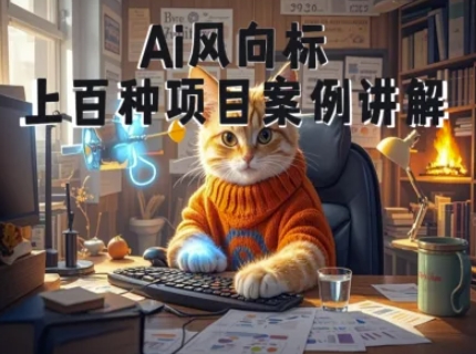 Ai风向标-附100种项目案例玩法-0基础小白到大神ai视频商业应用教学-yicbd